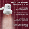 Kit Chuveiro Maxi Ducha Ultra 5500w 220v Lorenzetti + Haste + Conector de Porcelana - 2