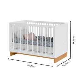 Berço Infantil 2 em 1 Mdf/madeira Maciça Cubo - 3