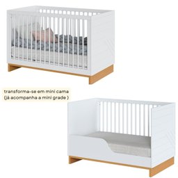 Berço Infantil 2 em 1 Mdf/madeira Maciça Cubo - 2