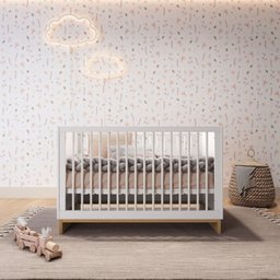 Berço Infantil 2 em 1 Mdf/madeira Maciça Cubo - 8