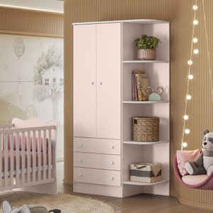 Guarda Roupa 825 Infantil 2 Portas 3 Gavetas