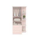Ver imagem 3 de Guarda Roupa 825 Infantil 2 Portas 3 Gavetas Rosa/Acetinado