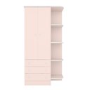 Ver imagem 4 de Guarda Roupa 825 Infantil 2 Portas 3 Gavetas Rosa/Acetinado