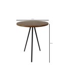 Ver imagem 3 de Mesa De Canto Lateral Sofia pés ferro preto estilo industrial Lorena Móveis
