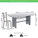 Ver imagem 3 de Conjunto de Mesa Tampo de Granito Ocre com 8 Cadeiras Lorena Yescasa Cinza/Paraopeba/Mart Prata