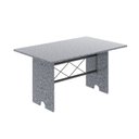 Ver imagem 4 de Conjunto de Mesa Tampo de Granito Ocre com 6 Cadeiras Lorena Yescasa Cinza/Botanic Bege/Mart Prata