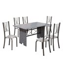 Ver imagem 2 de Conjunto de Mesa Tampo de Granito Ocre com 6 Cadeiras Lorena Yescasa