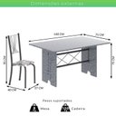 Ver imagem 3 de Conjunto de Mesa Tampo de Granito Ocre com 6 Cadeiras Lorena Yescasa Cinza/Paraopeba/Mart Prata