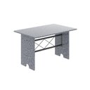 Ver imagem 4 de Conjunto de Mesa Tampo de Granito Ocre com 4 Cadeiras Lorena Yescasa Cinza/Paraopeba/Mart Prata