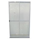Ver imagem 2 de Porta de Alumínio de Correr 2 Folhas Com Trinco Lado Esquerdo 210x150cm Branco Allo Esquadrias