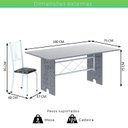 Ver imagem 3 de Conjunto de Mesa Tampo de Granito Ocre com 8 Cadeiras Lorena Yescasa