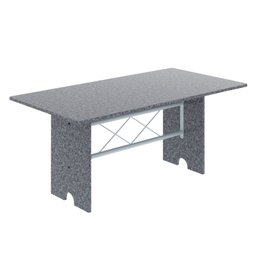 Conjunto de Mesa Tampo de Granito Ocre com 8 Cadeiras Lorena Yescasa - 4