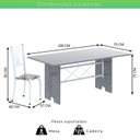 Ver imagem 3 de Conjunto de Mesa Tampo de Granito Ocre com 8 Cadeiras Lorena Yescasa Branco/Paraopeba