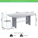 Ver imagem 3 de Conjunto de Mesa Tampo de Granito Ocre com 8 Cadeiras Lorena Yescasa