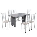 Ver imagem 2 de Conjunto de Mesa Tampo de Granito Ocre com 6 Cadeiras Lorena Yescasa