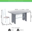 Ver imagem 3 de Conjunto de Mesa Tampo de Granito Ocre com 6 Cadeiras Lorena Yescasa Branco/Botanic Bege