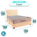 Ver imagem 2 de Cama Box + Colchão Casal Ortobom Molas Ensacadas Airtech + Cabeceira Estofada