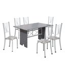 Ver imagem 2 de Conjunto de Mesa Tampo de Granito Ocre com 6 Cadeiras Lorena Yescasa Branco/Paraopeba