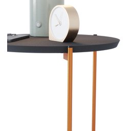 Mesa de Apoio Lateral Duda Preto com Pés de Ferro Bronze Ofertamo - 4