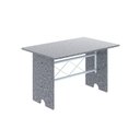 Ver imagem 4 de Conjunto de Mesa e Cadeiras 4 Lugares Retangular Tampo Granito Lorena Preto Floral/Branco Yescasa