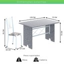 Ver imagem 3 de Conjunto de Mesa Tampo de Granito Ocre com 4 Cadeiras Lorena Yescasa Branco/Paraopeba