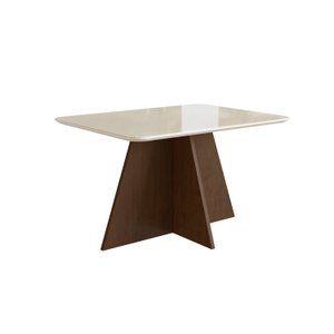 Mesa para Sala de Jantar 120x90cm com Vidro Lapidado