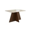 Mesa para Sala de Jantar 120x90cm com Vidro Lapidado - 1