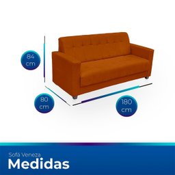 Sofá + 2 Poltrona para Sala de Estar Moderno Confortável Veneza Suede - 7