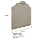 Ver imagem 4 de Kit Cabeceira E Calçadeira Queen 160 Cm Para Cama Box Bege