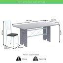 Ver imagem 3 de Conjunto de Mesa Tampo de Granito Ocre com 8 Cadeiras Lorena Yescasa