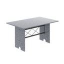 Ver imagem 4 de Conjunto de Mesa Tampo de Granito Ocre com 6 Cadeiras Lorena Yescasa Cinza/Preto Liso/Mart Prata