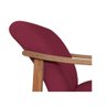 Poltrona Liz Base Madeira Suede Bordô - 2
