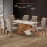 Mesa de Jantar 6 Lugares Fusion Mel/blonde/pérola - Viero Móveis - 1