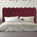 Ver imagem 2 de Cabeceira Nuvem Cama Box Queen 160 cm Alanis Suede Bordô