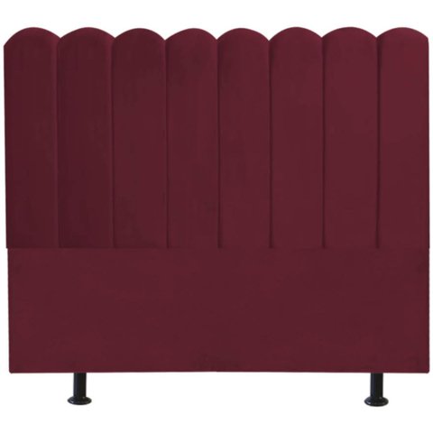 Cabeceira Nuvem Cama Box Queen 160 cm Alanis Suede Bordô