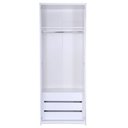 Ver imagem 5 de Guarda-Roupas Modulado 2 Portas 3 Gavetas Branco/Carvalho Treviso