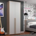 Ver imagem 1 de Guarda-Roupas Modulado 2 Portas 3 Gavetas Branco/Carvalho Treviso