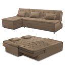 Ver imagem 5 de Sofá Cama King 5 Lugares 2,70m Amélia Suede Várias Cores
