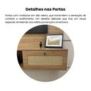 Ver mais imagens de Painel para TV até 72 Polegadas MDF 160CMX135CM Portas Basculante Impressão 3D Palha Trama Bege