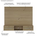 Ver imagem 4 de Painel para TV até 72 Polegadas MDF 160cmx135cm Portas Basculante Impressão 3D Palha Trama