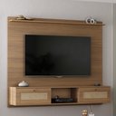 Ver imagem 5 de Painel para TV até 72 Polegadas MDF 160CMX135CM Portas Basculante Impressão 3D Palha Trama Bege