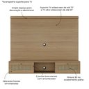 Ver imagem 4 de Painel para TV até 72 Polegadas MDF 160CMX135CM Portas Basculante Impressão 3D Palha Trama Bege