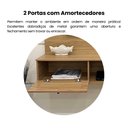 Ver imagem 7 de Painel para TV até 72 Polegadas MDF 160CMX135CM Portas Basculante Impressão 3D Palha Trama Bege