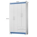 Ver imagem 3 de Guarda Roupa 4 Portas 2 Gavetas Infantil Encanto MDP 100cm