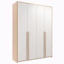 Ver imagem 3 de Guarda-Roupas Modulado 4 Portas 6 Gavetas Branco/Carvalho Treviso