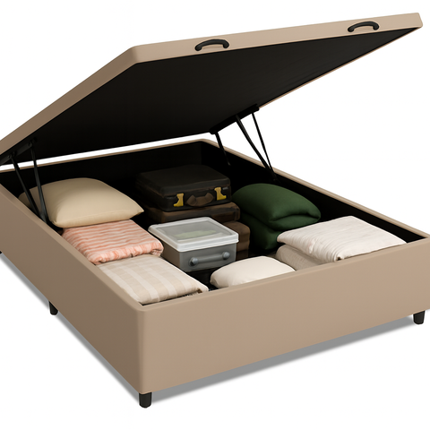 Box Bau Casal Luxo 1,38 X 1,88 Blindado