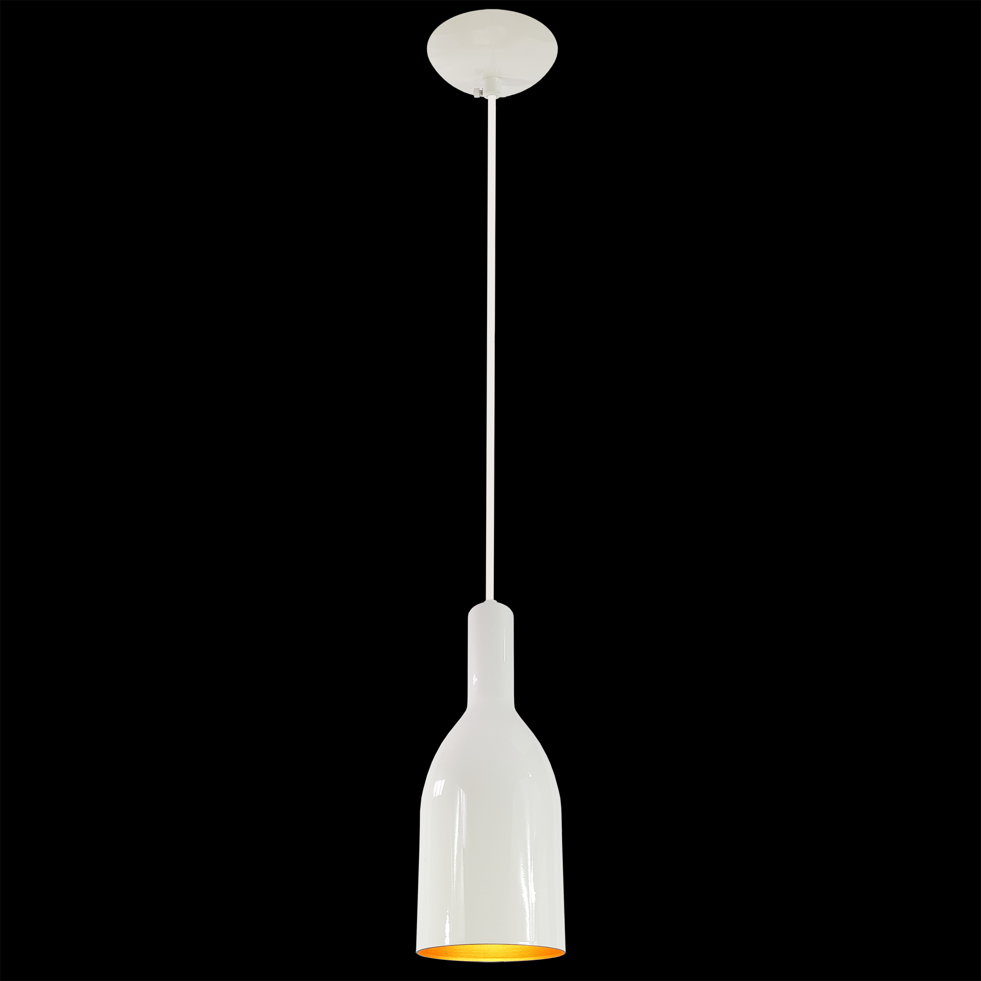 Pendente Decor Luminária Garrafa Alumínio Branco/cobre - 1