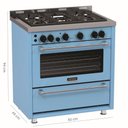 Ver imagem 2 de Fogao 5 Bocas Venax Temis Azul Gas Glp 220 V