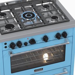 Fogao 5 Bocas Venax Temis Azul Gas GLP 220 V - 3