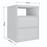 Conjunto com 2 Mesas de Cabeceira Mdf Gales - 3